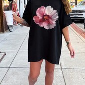 Сукня-футболка, цікавий прінт, розмір xxl, 100% cotton ♥️