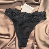 Жіночі високі труси-стрінги Lormar, чорні S