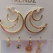 Набір сережок Trendz 6 шт. нескінченно багато образів
