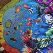 Детский игровой развивающий коврик подводный мир