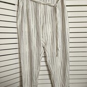 Tu uk18 натуральні жіночі штанці льон віскоза в смужку стан нової речі