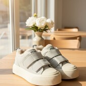 Хіт зими , Стильні кеди міу на ліпучках з екозамші утеплення хутром