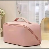 Косметичка великого розміру колір рожевий або чорний