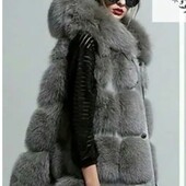 песцовая жилетка з капюшоном 44-46-48р буде