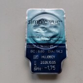 Контактна лінза щомісячна (-1,75) 1шт.