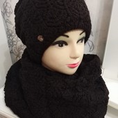 Красивий ажурний теплий комплект! 3 кольори р 54-60