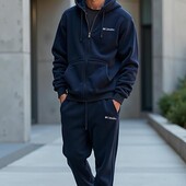 ♥️Дуже теплий, якісний, флісовий, чоловічий костюм,р.48, т.синій, якість супер! -