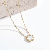 Підвіска Stainless steel з п'ятьма листами конюшини, нержавіюча сталь, конюшина, клевер