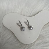 Стильні срібні сережки з Майорикою