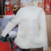 ❤️Брендовий натурал молочного цвета под горло вязаный очень тёплый свитер новый❤️Франция.Пог.122-190