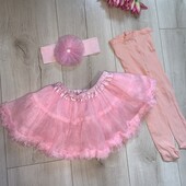 Спідничка,повʼязка,колготки на 12-18місяців.