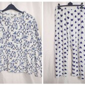 Збірна тепла флісова піжама/домашній костюм 16/18 євр