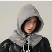 Капор шапка шапка-шарф цвет серый