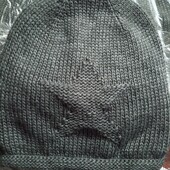 Шапка в'язка утеплена флісом