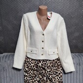 Симпатичный женский пиджак на подкладке(14% шерсть), р.44/46(евро)