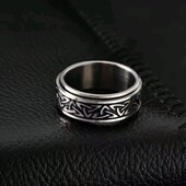 Кільце, каблучка спінер, кельтський вузол, медсталь. Розмір 18