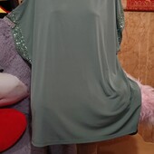 ❤️Брендовая натуральная нежно зелёная с пайедками туника идеал❤️Турция.Пог134-196см.