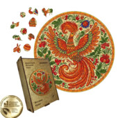 Деревянный пазл Декоративная Роспись Жар-птица, А4