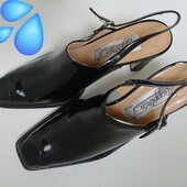 Лаковые с открытой пяткой Bopperia (Италия) указан р.36 (ньюанс