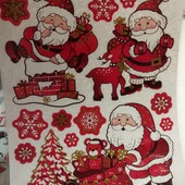 Розпродаж! Великі новорічні наклейки на вікно Livarno home 42*30 в лоті 2шт.