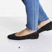 Asos. Uk8 42p чудові балетки з текстилю