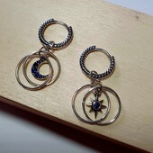 Круглые серебряные серьги