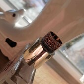 Розкішна срібна каблучка з позолотою 