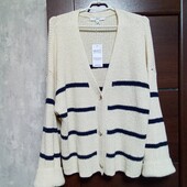Новый брендовый коттоновый кардиган р.L(16-22) оверсайз.