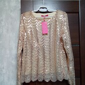 Новая брендовая красивая кофточка в паетках р.16.