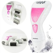 Епілятор Gemei GM 7006 (4 в 1) з акумулятором - бритва з подвійним лезом, 2 насадки епілятора, насад