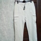 Новые брендовые коттоновые джинсы-карго р.16.