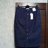 Новая брендовая коттоновая джинсовая юбка на пуговицах р.14.