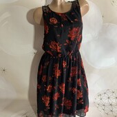 Много лотов! Шифоновое платье размер М
