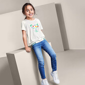 ♕ Якісна футболка з органічної бавовни з принтом леопарда, розмір 98/104,нюанс