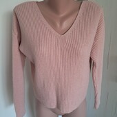 Кофта вязана з красивою спинкою оверсайз