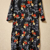 Платье туника в цветочный принт