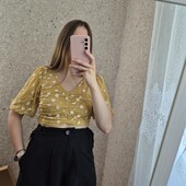 Шикарний топ сіточка з вишивкою, об'ємні рукавички ❤️