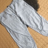 Blue 73, uk22 блакитні джинси капрі з еластаном