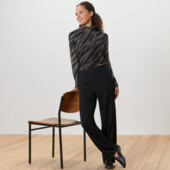 ♕ Елегантна блуза-сорочка з коміром-стійкою, розмір наш 46-48 (40/42 євро)