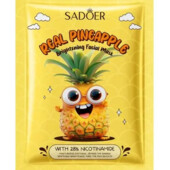 Освітлююча та зволожуюча тканинна маска для обличчя з ананасом Sadoer pineapple 25 г