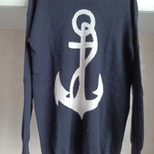 ftc cashmere кашеміровий синій джемпер