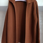 коричневий в'язаний кардиган