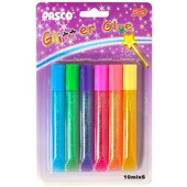 Клей з блискітками 10мл Pasco 6 кольорів, неон