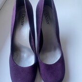 Текстильные туфли под замш красивого цвета баклажан 25 см стелька без следов носки