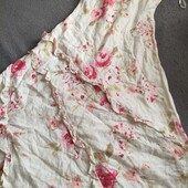 Per una uk16 100 % льон. Міді сукня комбінація