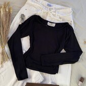 Вкорочений лонг у чорному кольорі