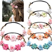 Женская повязка на голову с подвеской в виде цветка, обруч , венок принцессы, корона д