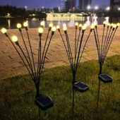 Уличные садовые светильники "Светлячок" 8 LED на солнечной батарее 2шт