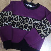 Тепла кофта трьохнитка на флісі га 5-6 років