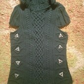 Накидка жилетка тепла в'язана прочна